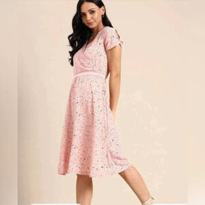 Nautica NWT English Rose Knee Length Short Sleeve Dress  Size XXL